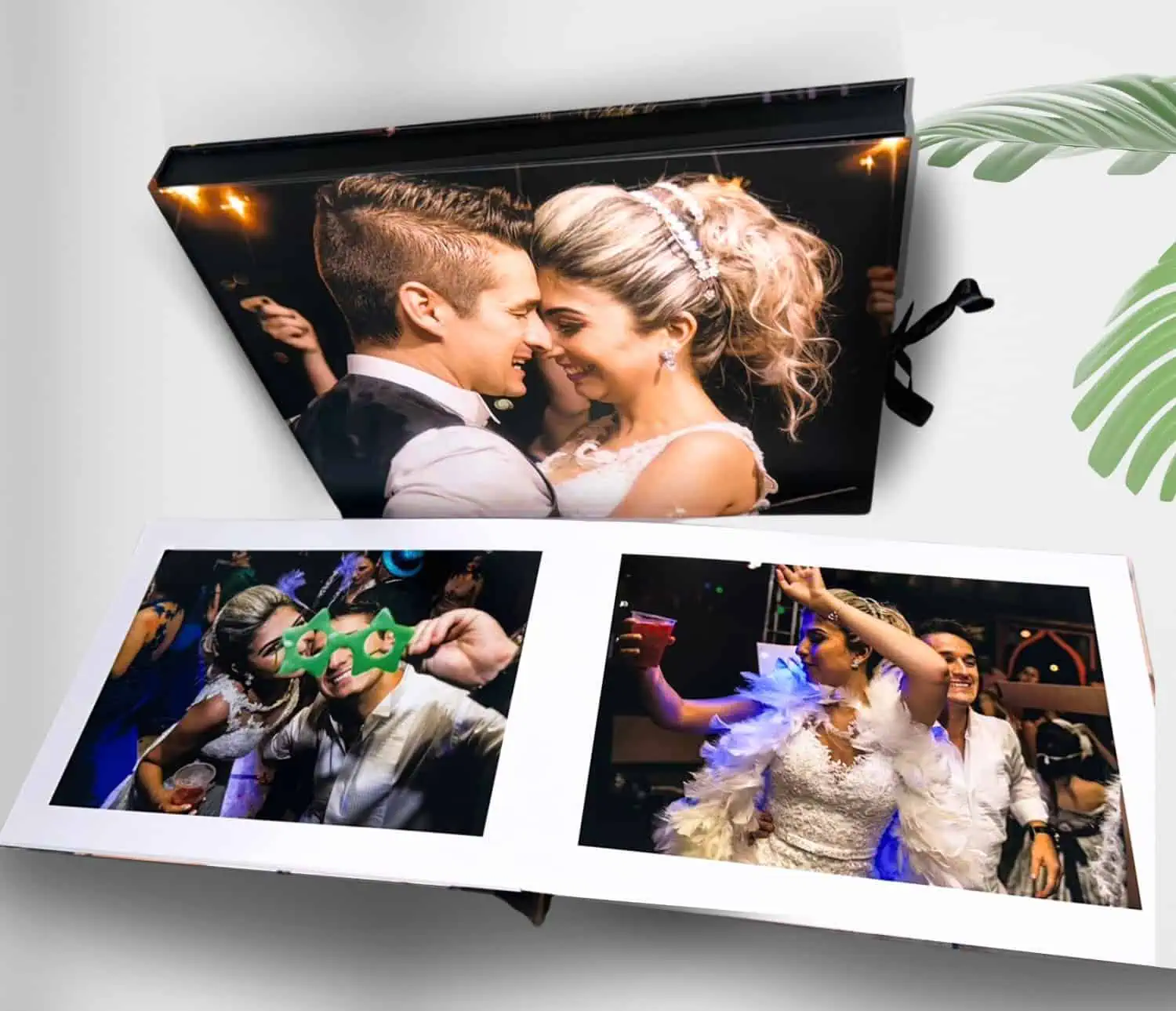 Fotos de festa de casamento com álbum personalizado Alfafotobook Pro. Impressão de alta qualidade para recordações especiais.