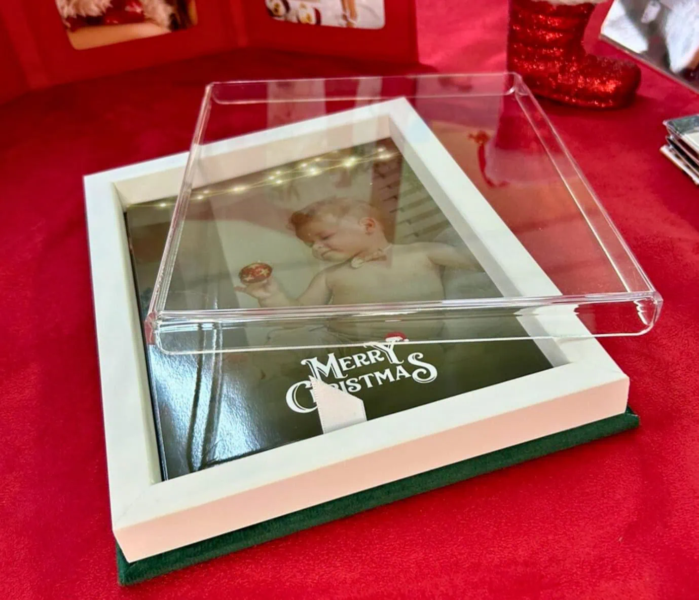 Capa transparente para álbum de fotos Alfafotobook Pro com efeito espelhado adequado para presentes e decoração.
